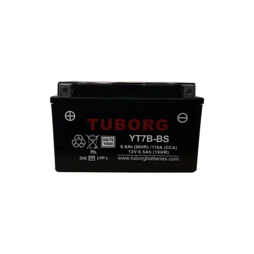 AKUMULATOR MOTOCYKLOWY TUBORG AGM YT7B-BS 12V 6.5AH 110A