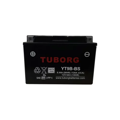 AKUMULATOR MOTOCYKLOWY TUBORG AGM YT9B-BS 12V 8AH 120A