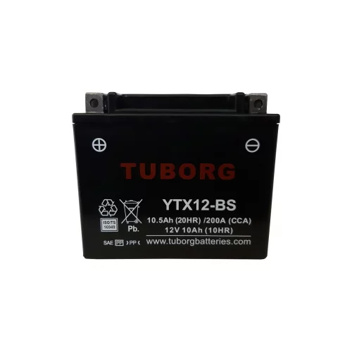 AKUMULATOR MOTOCYKLOWY TUBORG AGM YTX12-BS 12V 10AH 200A