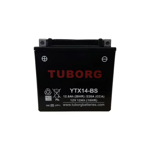 AKUMULATOR MOTOCYKLOWY TUBORG AGM YTX14-BS 12V 12AH 220A