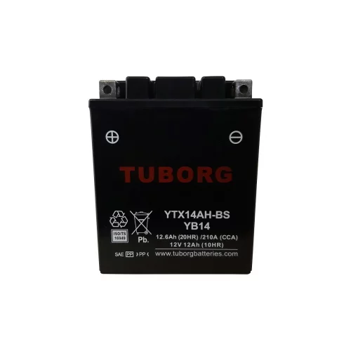 AKUMULATOR MOTOCYKLOWY TUBORG AGM YTX14AH-BS 12V 12AH 210A AKUMULATOR MOTOCYKLOWY TUBORG AGM YTX14AH-BS 12V 12AH 210A