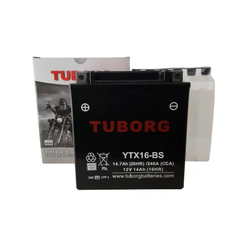 AKUMULATOR MOTOCYKLOWY TUBORG AGM YTX16-BS 12V 14AH 240A AKUMULATOR MOTOCYKLOWY TUBORG AGM YTX16-BS 12V 14AH 240A