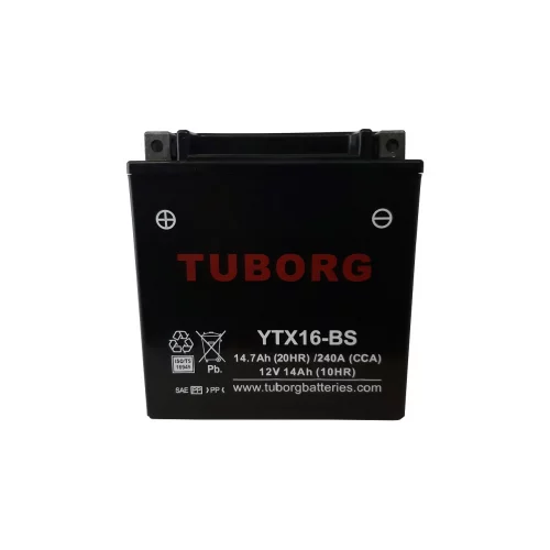 AKUMULATOR MOTOCYKLOWY TUBORG AGM YTX16-BS 12V 14AH 240A AKUMULATOR MOTOCYKLOWY TUBORG AGM YTX16-BS 12V 14AH 240A