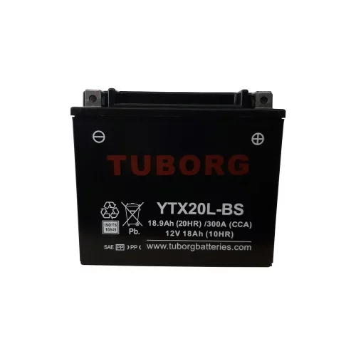 AKUMULATOR MOTOCYKLOWY TUBORG AGM YTX20L-BS 12V 18AH 300A