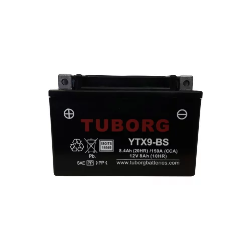 AKUMULATOR MOTOCYKLOWY TUBORG AGM YTX9-BS 12V 8AH 150A
