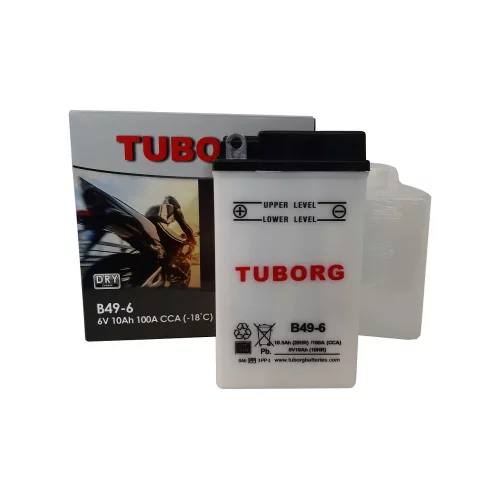 AKUMULATOR MOTOCYKLOWY TUBORG B49-6 6V 10AH 100A