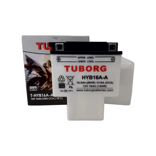 AKUMULATOR MOTOCYKLOWY TUBORG HYB16A-A 12V 16Ah 210A AKUMULATOR MOTOCYKLOWY TUBORG HYB16A-A 12V 16Ah 210A