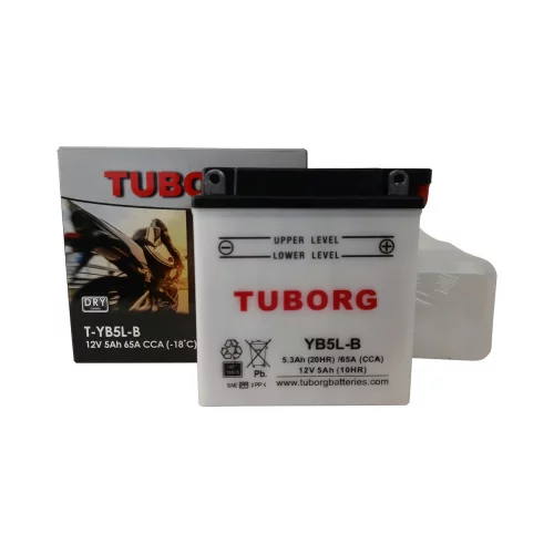 AKUMULATOR MOTOCYKLOWY TUBORG YB5L-B 12V 5AH 65A