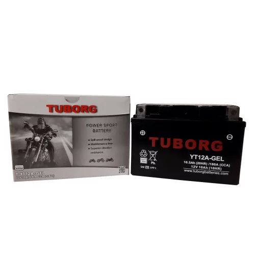 AKUMULATOR MOTOCYKLOWY TUBORG YT12A-GEL 12V 10Ah 180A AKUMULATOR MOTOCYKLOWY TUBORG YT12A-GEL 12V 10Ah 180A