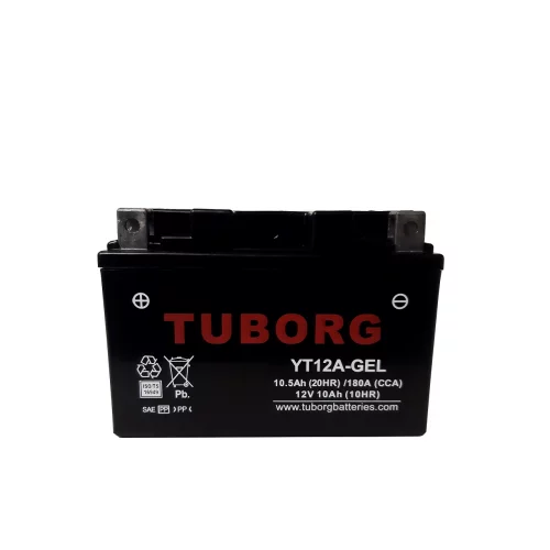 AKUMULATOR MOTOCYKLOWY TUBORG YT12A-GEL 12V 10Ah 180A AKUMULATOR MOTOCYKLOWY TUBORG YT12A-GEL 12V 10Ah 180A