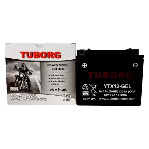 AKUMULATOR MOTOCYKLOWY TUBORG YTX12-GEL 12V 10AH 200A AKUMULATOR MOTOCYKLOWY TUBORG YTX12-GEL 12V 10AH 200A