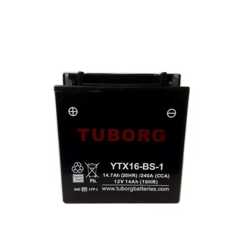 AKUMULATOR MOTOCYKLOWY TUBORG YTX16-BS-1 12V 14Ah 240A