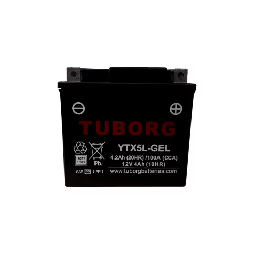 AKUMULATOR MOTOCYKLOWY TUBORG YTX5L-GEL 12V 4AH 100A
