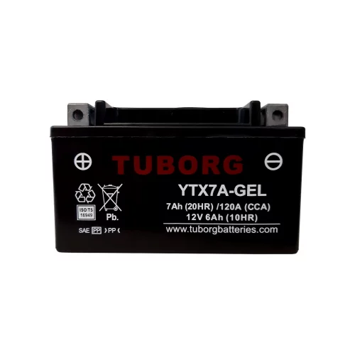 AKUMULATOR MOTOCYKLOWY TUBORG YTX7A-GEL 12V 6AH 120A AKUMULATOR MOTOCYKLOWY TUBORG YTX7A-GEL 12V 6AH 120A