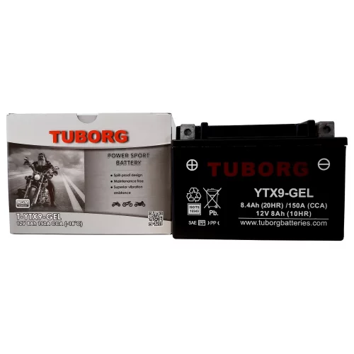 AKUMULATOR MOTOCYKLOWY TUBORG YTX9-GEL 12V 8AH 150A