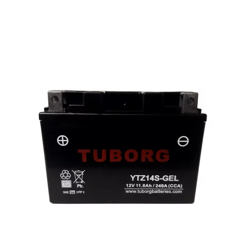 AKUMULATOR MOTOCYKLOWY TUBORG YTZ14S-GEL 12V 11.8Ah 240A