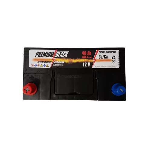 AKUMULATOR PREMIUM BLACK 12V  48AH 380A LEWY+ (JAP)