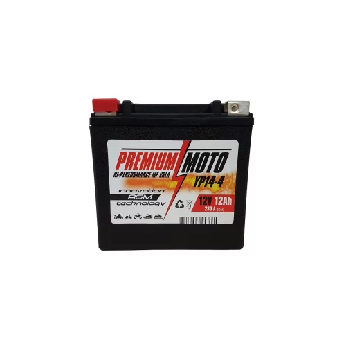 Akumulator Motocyklowy YP14-4/YTX14 12V 12Ah 230A Premium Moto Akumulator Motocyklowy YP14-4/YTX14 12V 12Ah 230A Premium Moto