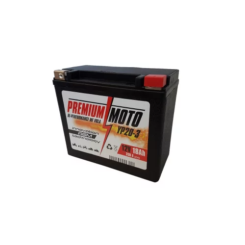 Akumulator Motocyklowy YP20-3/YTX20L/YTX20HL 12V 18Ah 330A Premium Moto Akumulator Motocyklowy YP20-3/YTX20L/YTX20HL 12V 18Ah 330A Premium Moto