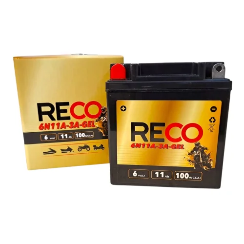 AKUMULATOR RECO 6N11A-3A-GEL 6V 11Ah 100A AKUMULATOR RECO 6N11A-3A-GEL 6V 11Ah 100A