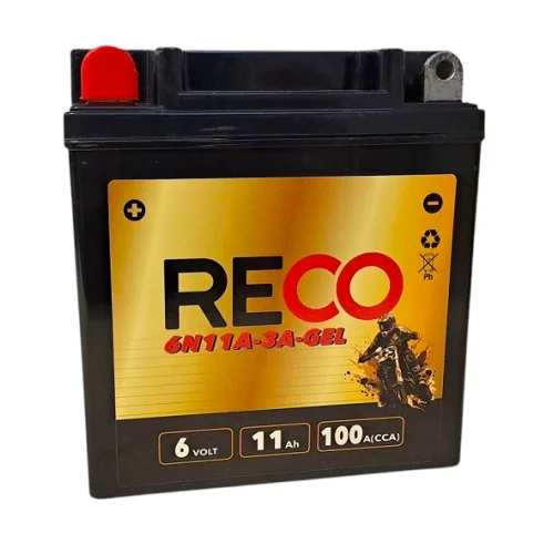 AKUMULATOR RECO 6N11A-3A-GEL 6V 11Ah 100A AKUMULATOR RECO 6N11A-3A-GEL 6V 11Ah 100A