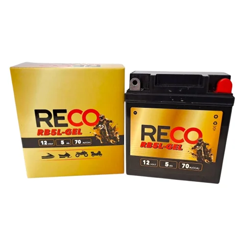 AKUMULATOR RECO RB5L-GEL 12V 5Ah 70A AKUMULATOR RECO RB5L-GEL 12V 5Ah 70A