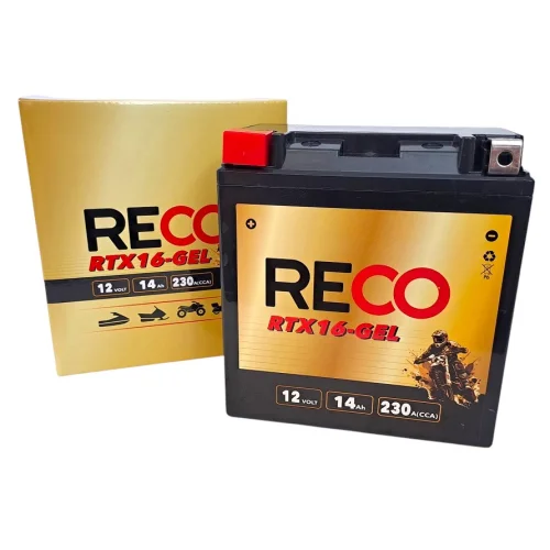 AKUMULATOR RECO RTX16-GEL 12V 14Ah 230A AKUMULATOR RECO RTX16-GEL 12V 14Ah 230A