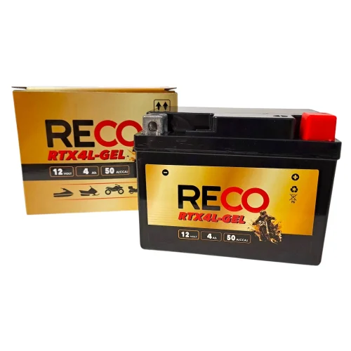 AKUMULATOR RECO RTX4L-GEL 12V 4Ah 50A AKUMULATOR RECO RTX4L-GEL 12V 4Ah 50A