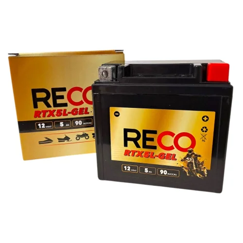 AKUMULATOR RECO RTX5L-GEL 12V 5Ah 90A AKUMULATOR RECO RTX5L-GEL 12V 5Ah 90A