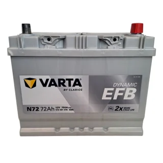 AKUMULATOR VARTA BLUE EFB 72AH 760A JAP P+