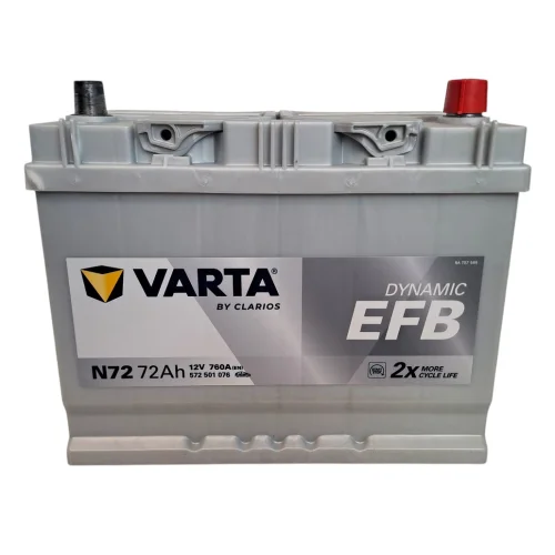 AKUMULATOR VARTA BLUE EFB 72AH 760A JAP P+