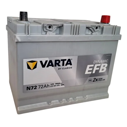 AKUMULATOR VARTA BLUE EFB 72AH 760A JAP P+