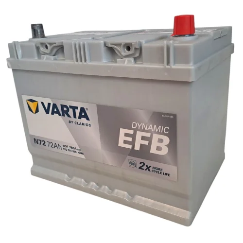 AKUMULATOR VARTA BLUE EFB 72AH 760A JAP P+