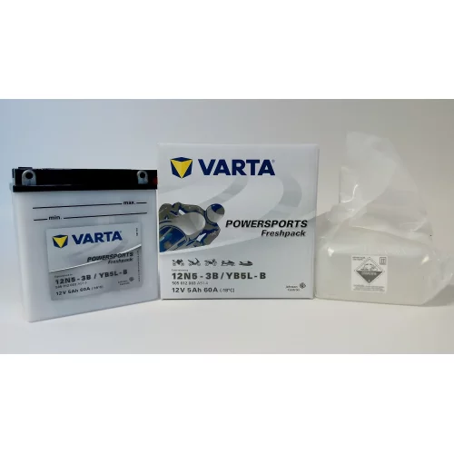AKUMULATOR VARTA MOTOCYKLOWY 12N5-3B/YB5L-B 12V 5AH 60A