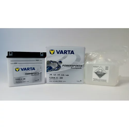 AKUMULATOR VARTA MOTOCYKLOWY 12N5.5-3B 12V 5.5AH 55A