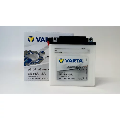 AKUMULATOR VARTA MOTOCYKLOWY 6N11A-3A 6V 11AH 80A