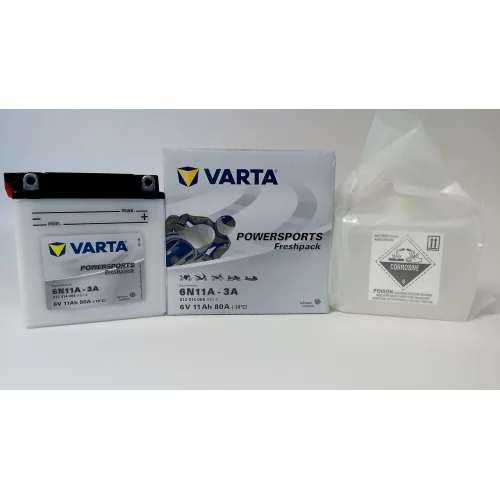 AKUMULATOR VARTA MOTOCYKLOWY 6N11A-3A 6V 11AH 80A