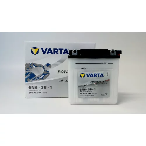 AKUMULATOR VARTA MOTOCYKLOWY 6N6-3B-1 6V 6AH 30A