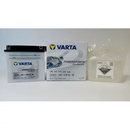 AKUMULATOR VARTA MOTOCYKLOWY YB7L-B/12N7-3B 12V 7AH 74A AKUMULATOR VARTA MOTOCYKLOWY YB7L-B/12N7-3B 12V 7AH 74A