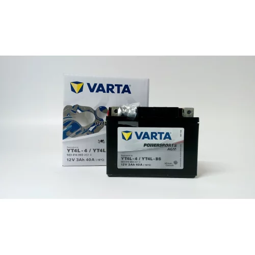 AKUMULATOR VARTA MOTOCYKLOWY AGM YT4L-BS/T4L-BS 12V 3AH 40A