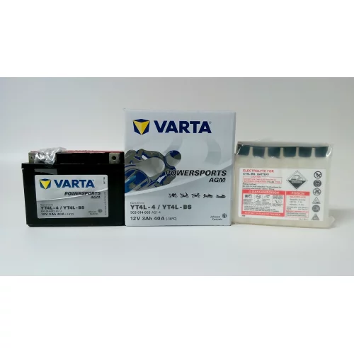 AKUMULATOR VARTA MOTOCYKLOWY AGM YT4L-BS/T4L-BS 12V 3AH 40A