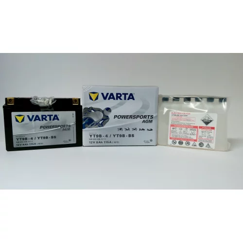 AKUMULATOR VARTA MOTOCYKLOWY AGM YT9B-BS 12V 8AH 115A