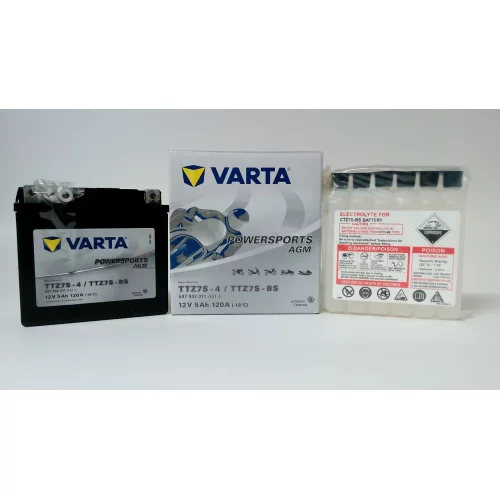 AKUMULATOR VARTA MOTOCYKLOWY AGM TTZ7S-BS/YTZ7S-BS 12V 5AH 120A