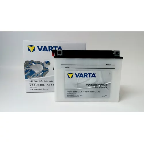 AKUMULATOR VARTA MOTOCYKLOWY Y50-N18L-A/Y50-N18L-A2 12V 20AH 260A AKUMULATOR VARTA MOTOCYKLOWY Y50-N18L-A/Y50-N18L-A2 12V 20AH 260A