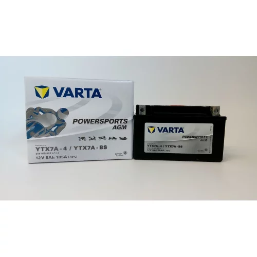 AKUMULATOR VARTA MOTOCYKLOWY AGM YTX7A-BS/TX7A-BS 12V 6AH 105A