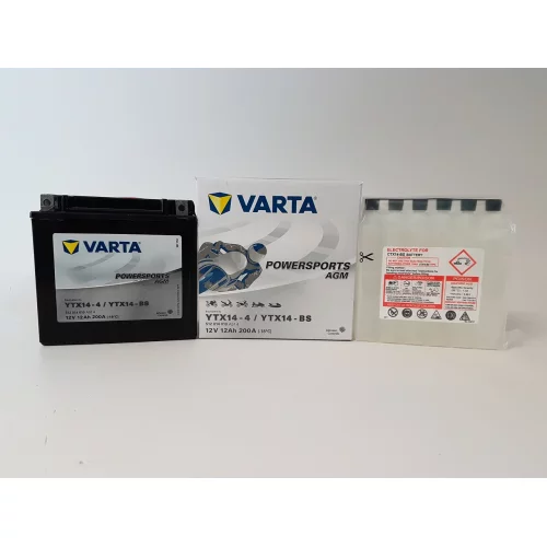 AKUMULATOR VARTA MOTOCYKLOWY AGM YTX14-BS/TX14-BS 12V 12AH 200A