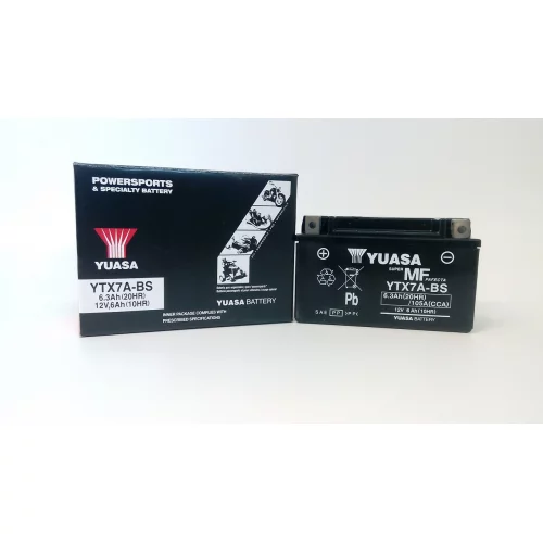 AKUMULATOR YUASA MOTOCYKLOWY YTX7A-BS 12V 6Ah