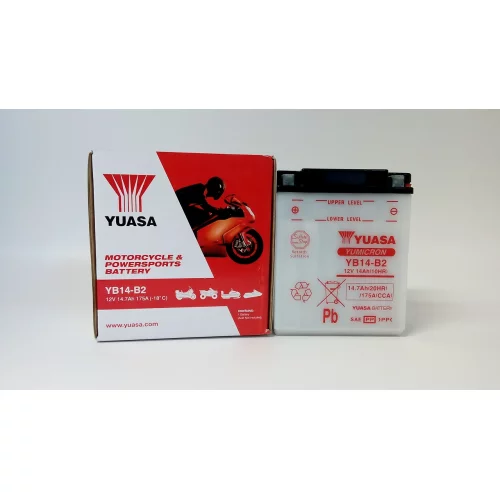 AKUMULATOR YUASA MOTOCYKLOWY YB14-B2 12V 14Ah AKUMULATOR YUASA MOTOCYKLOWY YB14-B2 12V 14Ah