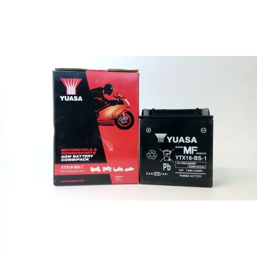 AKUMULATOR YUASA MOTOCYKLOWY YTX16-BS-1 12V 14.7AH AKUMULATOR YUASA MOTOCYKLOWY YTX16-BS-1 12V 14.7AH