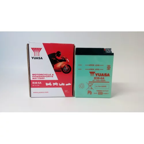 AKUMULATOR YUASA MOTOCYKLOWY B38-6A 6V 14AH